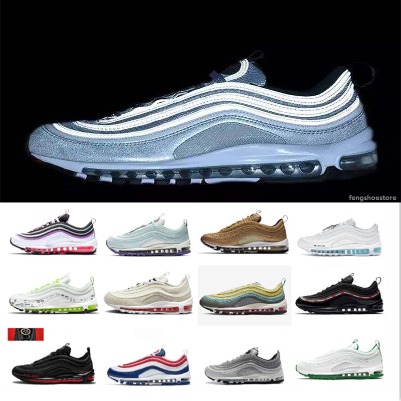 Top Quality Designer 97 Running Shoes Men Women Triple Black White Red Leopard Pine Green Sean Wotherspoon Reflective Vintage Mosaic Royal Jesus Trainers Sneakers, E037
Top Quality Designer 97 Running Shoes Men Women Triple Black White Red Leopard Pine Green Sean Wotherspoon Reflective Vintage Mosaic Royal Jesus Trainers Sneakers, E037