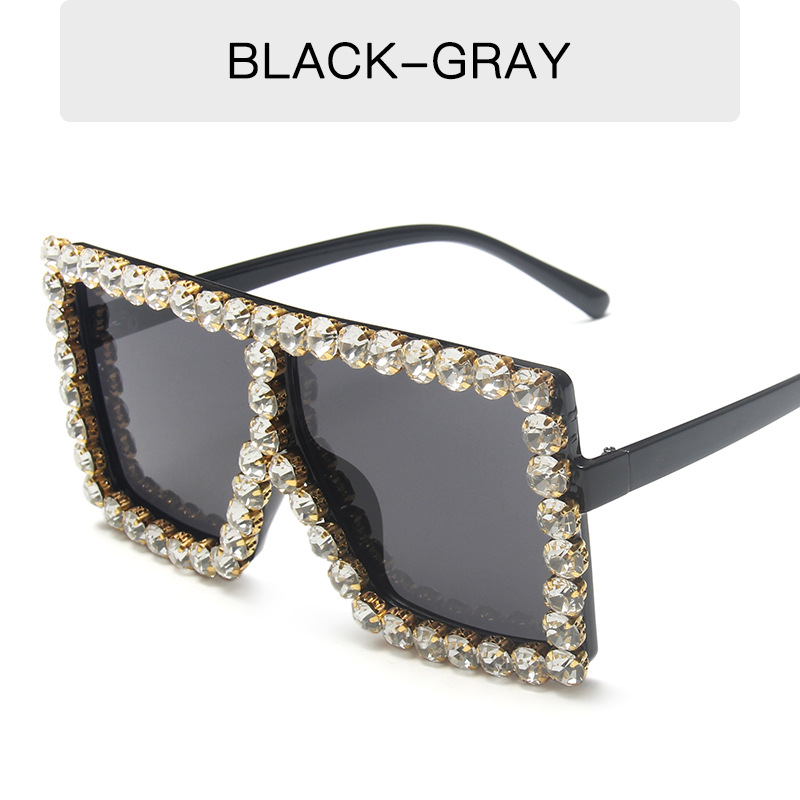 Fashion big frame trend sunglasses colorful dot diamond personality square sunglasses women's fashion glasses
Fashion big frame trend sunglasses colorful dot diamond personality square sunglasses women's fashion glasses