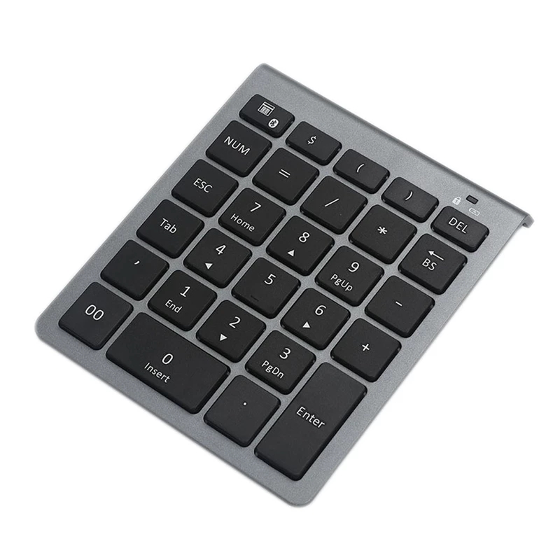 Bluetooth Wireless Numeric Keypad 28 Keys Numpad Digital Keyboard Number Pad for Accounting Teller Windows Android Tablet Laptop