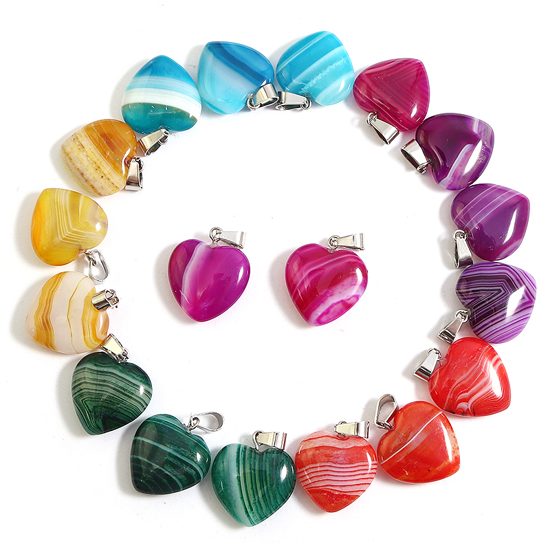 Natural Stone Stripe Agate Charms Pendants Crystal Reiki Healing Beads For jewelry Making necklace earrings