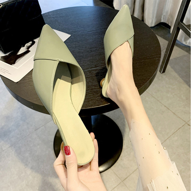 Designer Slipper Women Elegant Mules Woman Casual Slippers 2021 Ladies Low Heels Fashion Female Pointed Toe Shoes Women Candy Co, Plastic package
Designer Slipper Women Elegant Mules Woman Casual Slippers 2021 Ladies Low Heels Fashion Female Pointed Toe Shoes Women Candy Co, Plastic package