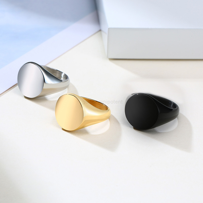 Fashion Band Rings For Sale Chic Personalized 14mm Stainless Steel Signet Stamp Ladies Ring Metal Round Top Minimalist Female Finger Jewelry
Fashion Band Rings For Sale Chic Personalized 14mm Stainless Steel Signet Stamp Ladies Ring Metal Round Top Minimalist Female Finger Jewelry