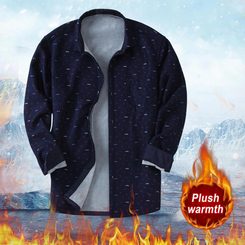 Men's Casual Shirts White T Shirt Men's Winter Double-sided Fleece Warmth And Velvet Thick Plaid Running ShirtMen's, Blue 
Men's Casual Shirts White T Shirt Men's Winter Double-sided Fleece Warmth And Velvet Thick Plaid Running ShirtMen's, Blue