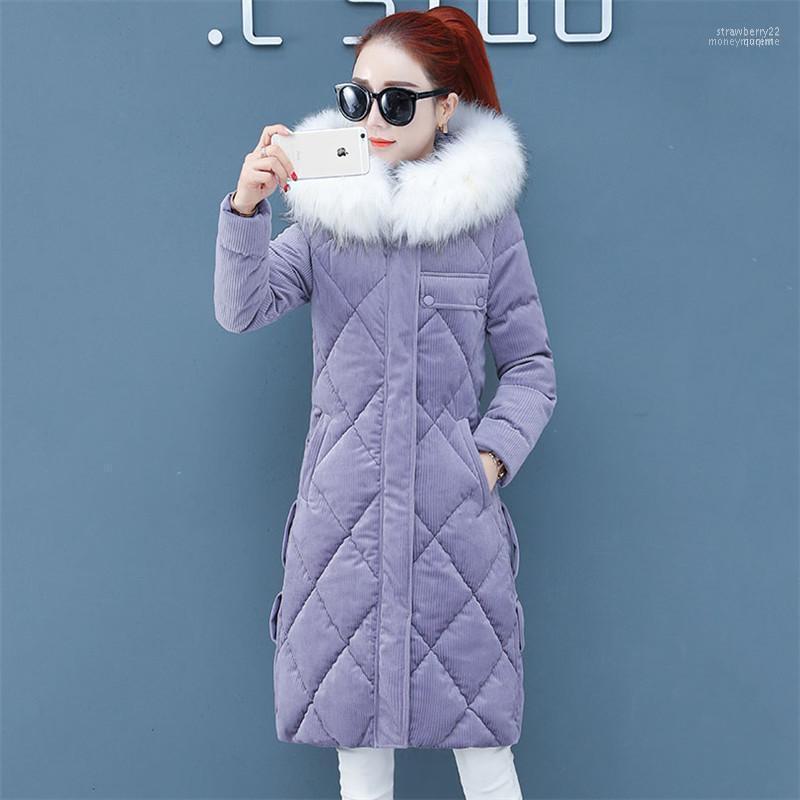 Women' Down & Parkas 2022 Winter Coats Large Fur Collar Corduroy Gold Velvet Cotton Jackets Women Long Parka Coat Thick Slim Overcoat YH530, Brown
Women' Down & Parkas 2022 Winter Coats Large Fur Collar Corduroy Gold Velvet Cotton Jackets Women Long Parka Coat Thick Slim Overcoat YH530, Brown