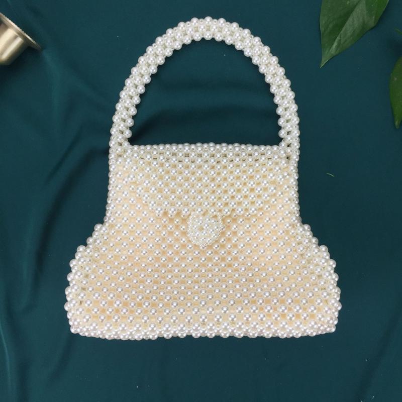 Evening Bags Pearl Vintage Style Hand-knitted Heavy Industry Beaded Handbag Designer Women 2022Evening EveningEvening, Beige
Evening Bags Pearl Vintage Style Hand-knitted Heavy Industry Beaded Handbag Designer Women 2022Evening EveningEvening, Beige