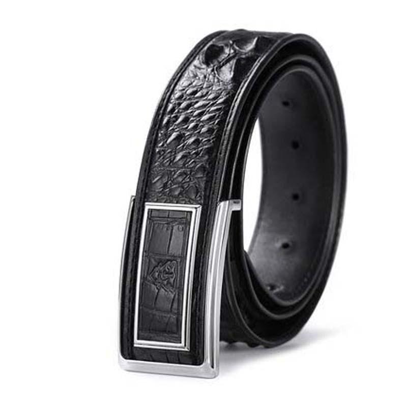 Belts Gete Import Crocodile Men Belt Thailand Male Business Smooth Buckle Contracted Plate Buckles, Black
Belts Gete Import Crocodile Men Belt Thailand Male Business Smooth Buckle Contracted Plate Buckles, Black