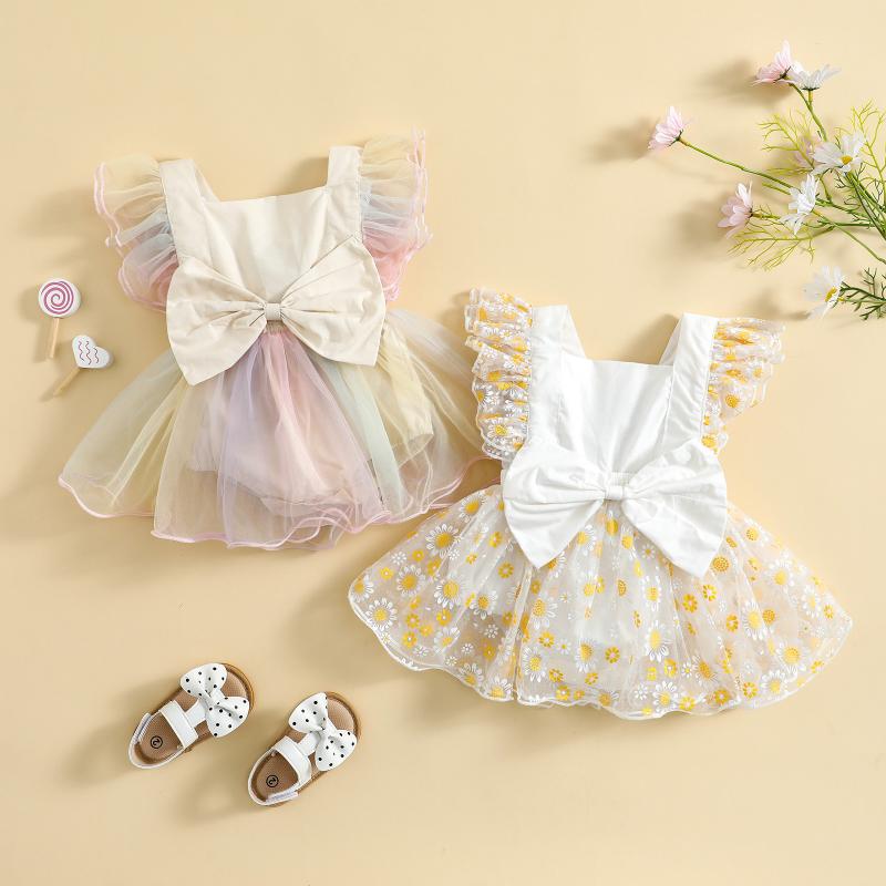 Girl's Dresses 0-24M Infant Girls Romper Tutu Skirt Square Collar Sleeveless Bow Decor Princess DressGirl's
Girl's Dresses 0-24M Infant Girls Romper Tutu Skirt Square Collar Sleeveless Bow Decor Princess DressGirl's