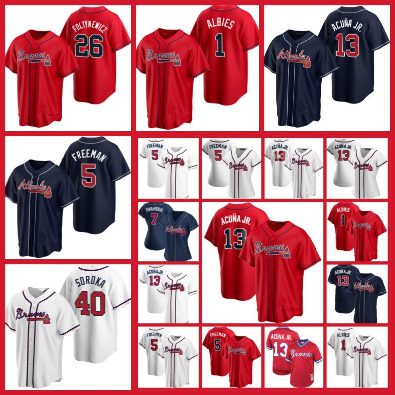 Atlanta 13 Ronald Acuna Jr Brave baseball Jersey Dansby Swanson Matt Olson Austin Riley Charlie Morton Chipper Jones Dale Murphy Jorge Soler Adam Duvall Rosario, Custom cool base kid jersey
Atlanta 13 Ronald Acuna Jr Brave baseball Jersey Dansby Swanson Matt Olson Austin Riley Charlie Morton Chipper Jones Dale Murphy Jorge Soler Adam Duvall Rosario, Custom cool base kid jersey