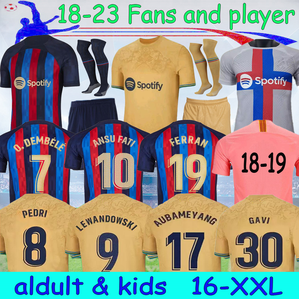 16-XXL 21 22 23 barcelona soccer jersey ANSU FATI FERRAN 2022 home away fans player LEWANDOWSKI MEMPHIS PEDRI ADAMA F. DE JONG Raphinha kit shirt men kids sets socks, 22-23 away fans
16-XXL 21 22 23 barcelona soccer jersey ANSU FATI FERRAN 2022 home away fans player LEWANDOWSKI MEMPHIS PEDRI ADAMA F. DE JONG Raphinha kit shirt men kids sets socks, 22-23 away fans