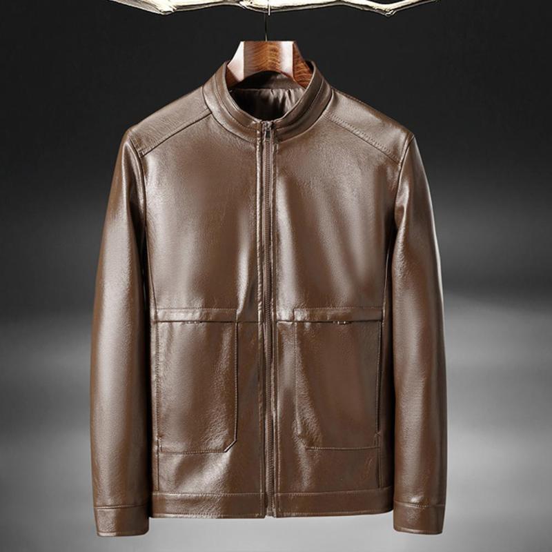 Men's Trench Coats Men Jacket Zipper Closure Stand Collar Faux Leather Solid Color Cool Slim- Fit Motorcycle Casual OutwearMen's, Black
Men's Trench Coats Men Jacket Zipper Closure Stand Collar Faux Leather Solid Color Cool Slim- Fit Motorcycle Casual OutwearMen's, Black