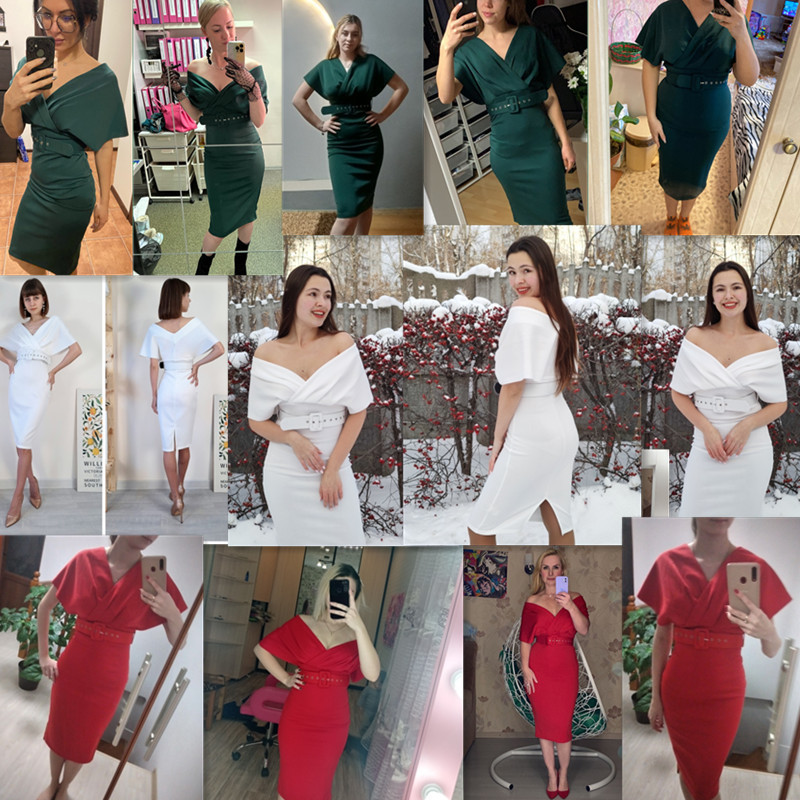 CNYISHE Elegant Party V-neck Off the Shoulder Dress for Women Dresses Fashion High Waist Sexy Tight Green Dress Female Birthday 220510