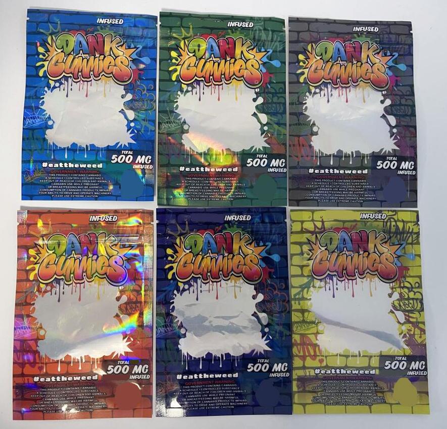 Dank Gummies Bags 500MG Zip Lock Edibles Retail Packaging Worms Bears Candy Gummy Bag SmellProof Mylar
Dank Gummies Bags 500MG Zip Lock Edibles Retail Packaging Worms Bears Candy Gummy Bag SmellProof Mylar