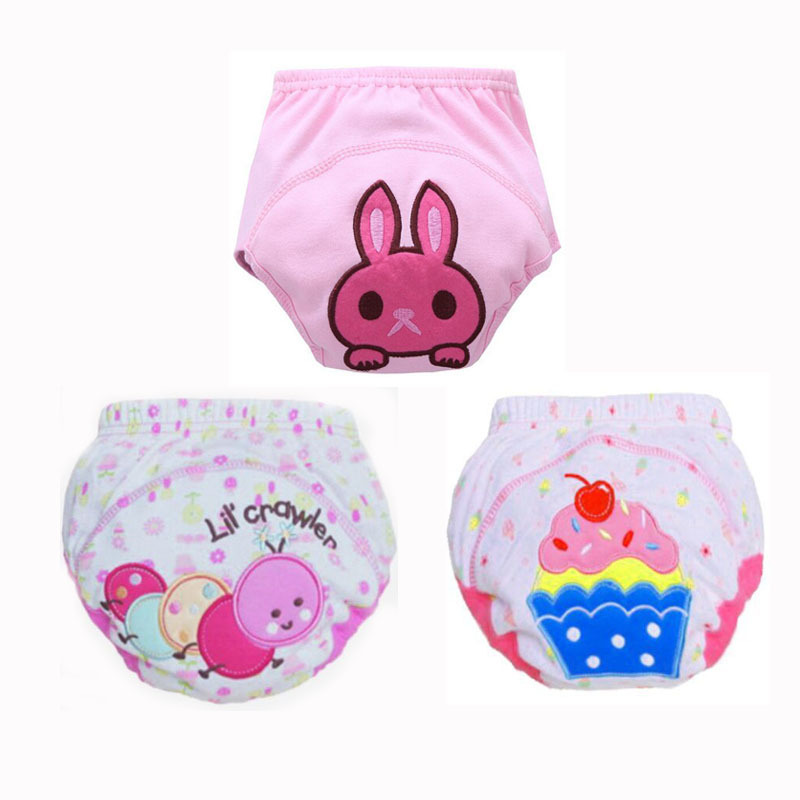 3pc Baby Diapers Lovely Cartoon Waterproof Potty Training Pant Panties born Underpants Not 220512
