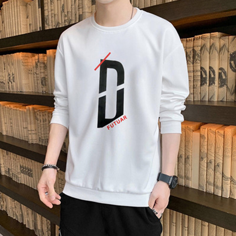 Spring and Autumn New men's printed long-sleeved T-shirt teen round neck bottom top fashion casual men's clothing, White
Spring and Autumn New men's printed long-sleeved T-shirt teen round neck bottom top fashion casual men's clothing, White