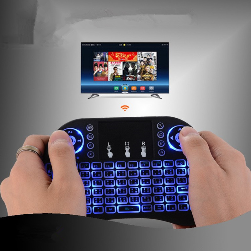 Mini Rii i8 Wireless Keyboard 2.4G Air Mouse Remote Control Touchpad Backlight Backlit for Smart Android TV Box Tablet Pc English Dropshipping