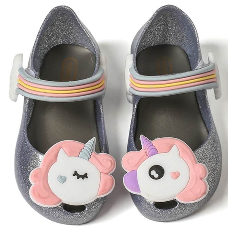 Mini Mlsa Unicorn Shoes Winter Jelly Boy Shoe Dargon Sandals Fish Mouth Girl Non-slip Kids Sandal Toddler 220409