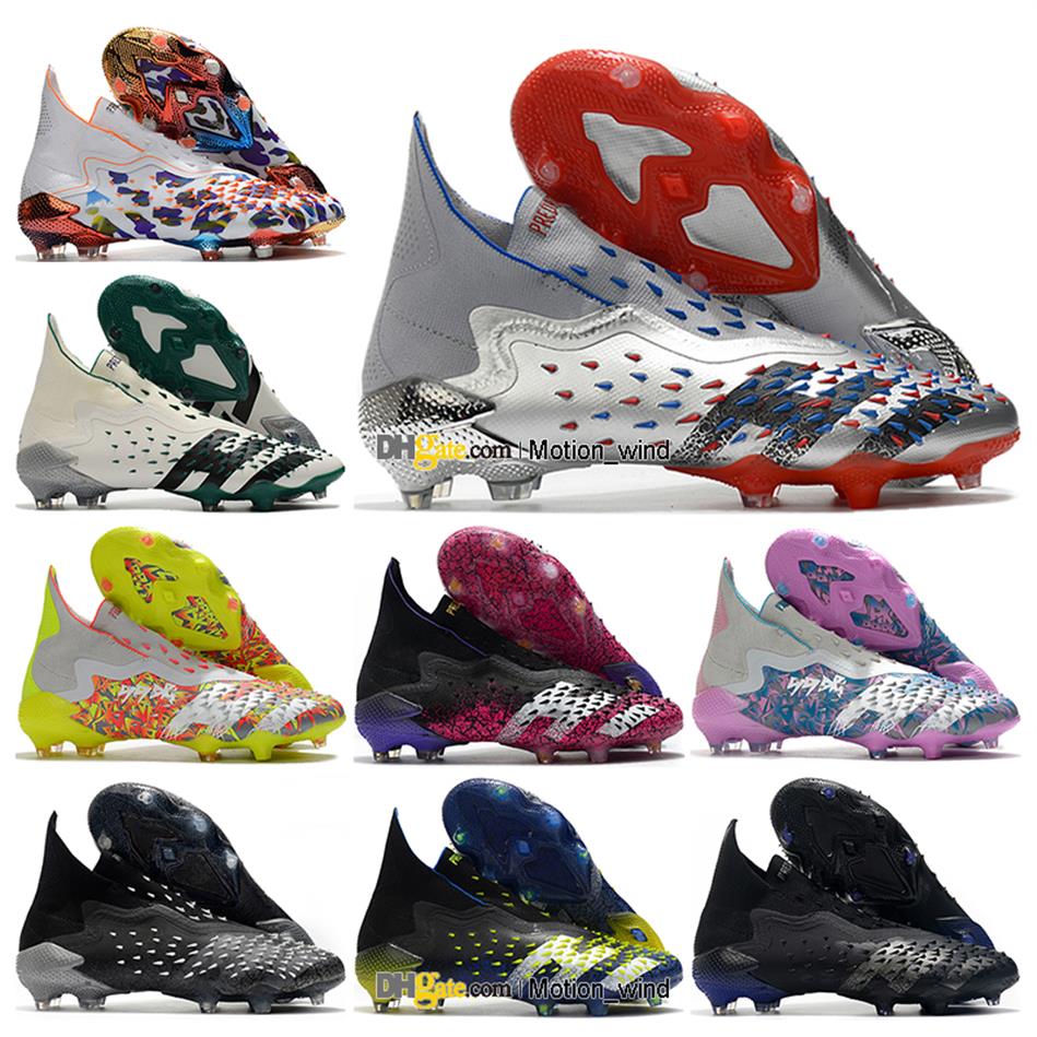 GIFT BAG Mens High Ankle Football Boots Laceless Predator Freak FG Firm Ground Cleats X Predator Freak Pogba 21 Soccer Shoes Outd179F, Color 1
GIFT BAG Mens High Ankle Football Boots Laceless Predator Freak FG Firm Ground Cleats X Predator Freak Pogba 21 Soccer Shoes Outd179F, Color 1