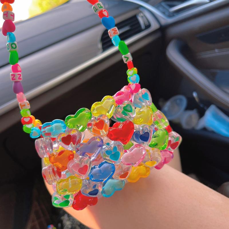 Evening Bags Luxury Clear Colored Crystal Beaded Shoulder Bag Heart Shape Acrylic Handmade Women Pearl Clutch Purse Beach HolidayEvening
Evening Bags Luxury Clear Colored Crystal Beaded Shoulder Bag Heart Shape Acrylic Handmade Women Pearl Clutch Purse Beach HolidayEvening