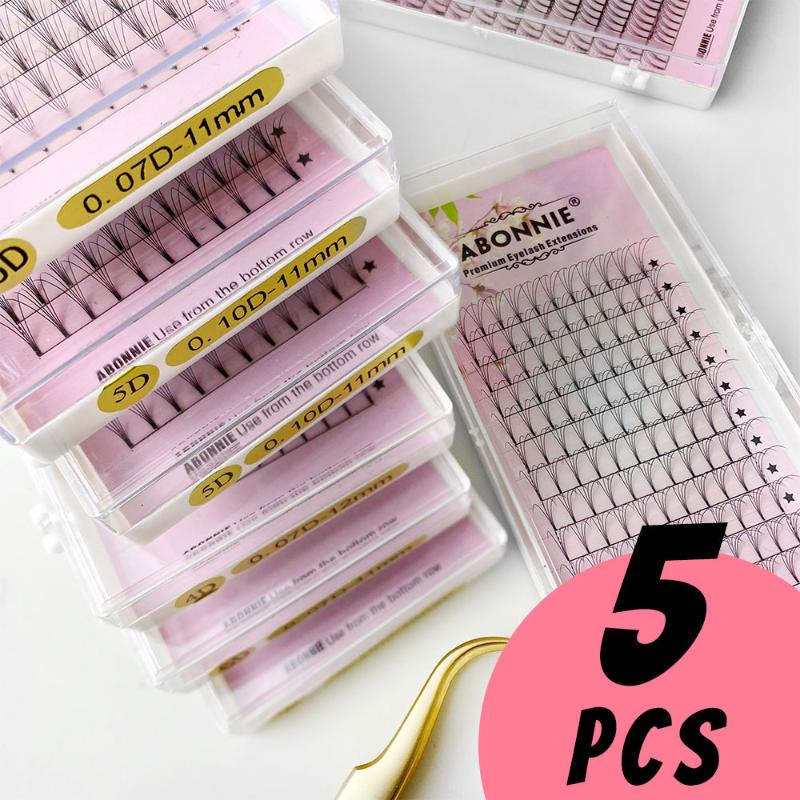 False Eyelashes 5pcs/lot Abonnie Short Stem Premade Fans Russian Volume Premium Eyelash Extensions All Size Lashes Tray For Beauty MakeupFal
False Eyelashes 5pcs/lot Abonnie Short Stem Premade Fans Russian Volume Premium Eyelash Extensions All Size Lashes Tray For Beauty MakeupFal