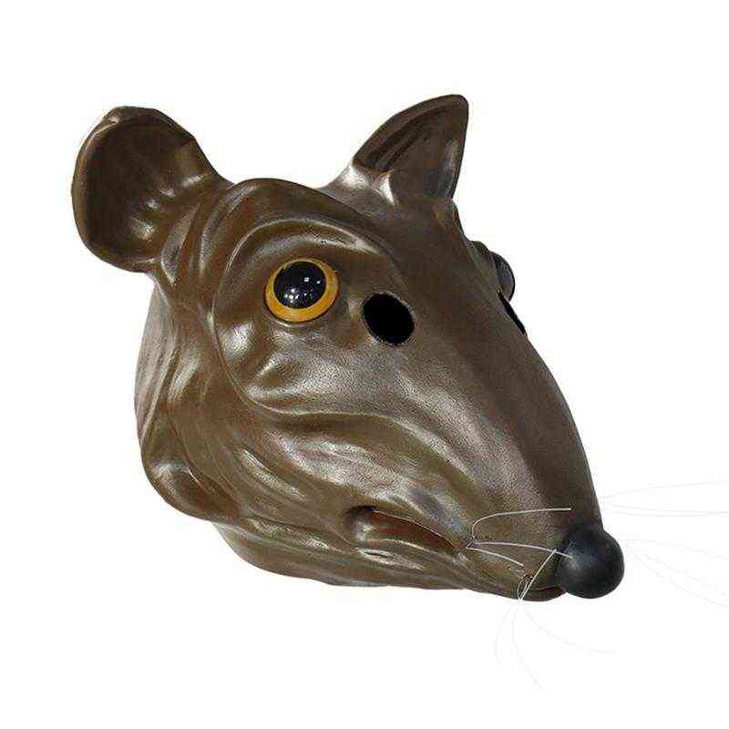 Rat Latex Mask Animal Mouse Headcover Headgear Novelty Costume Party Rodent Face Cover Props For Halloween L2205307833774