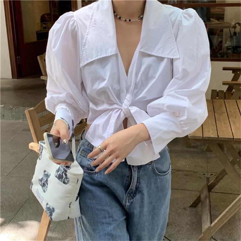 Women's Blouses & Shirts HziriP Sexy High Waist Slim Bow Party Lapel Lace-Up Women Tops Pure Color 2022 Autumn Casual Mujer Prom Full Sleeve, Solid
Women's Blouses & Shirts HziriP Sexy High Waist Slim Bow Party Lapel Lace-Up Women Tops Pure Color 2022 Autumn Casual Mujer Prom Full Sleeve, Solid