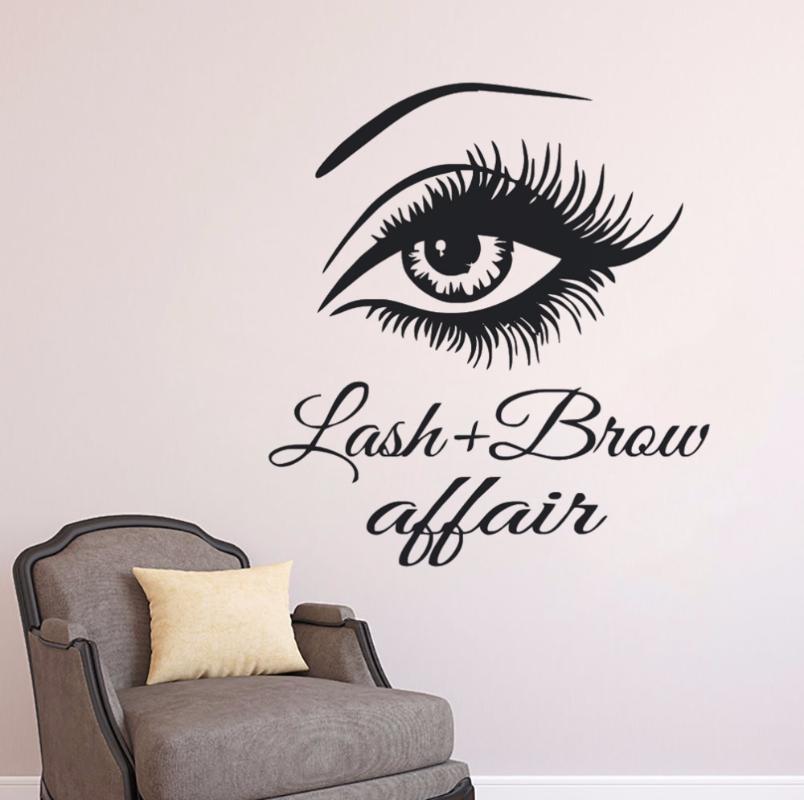 Wall Stickers Eyelash & Eyebrow Sticker Beauty Salon Decoration Long Eyelashes Design Art Mural
Wall Stickers Eyelash & Eyebrow Sticker Beauty Salon Decoration Long Eyelashes Design Art Mural