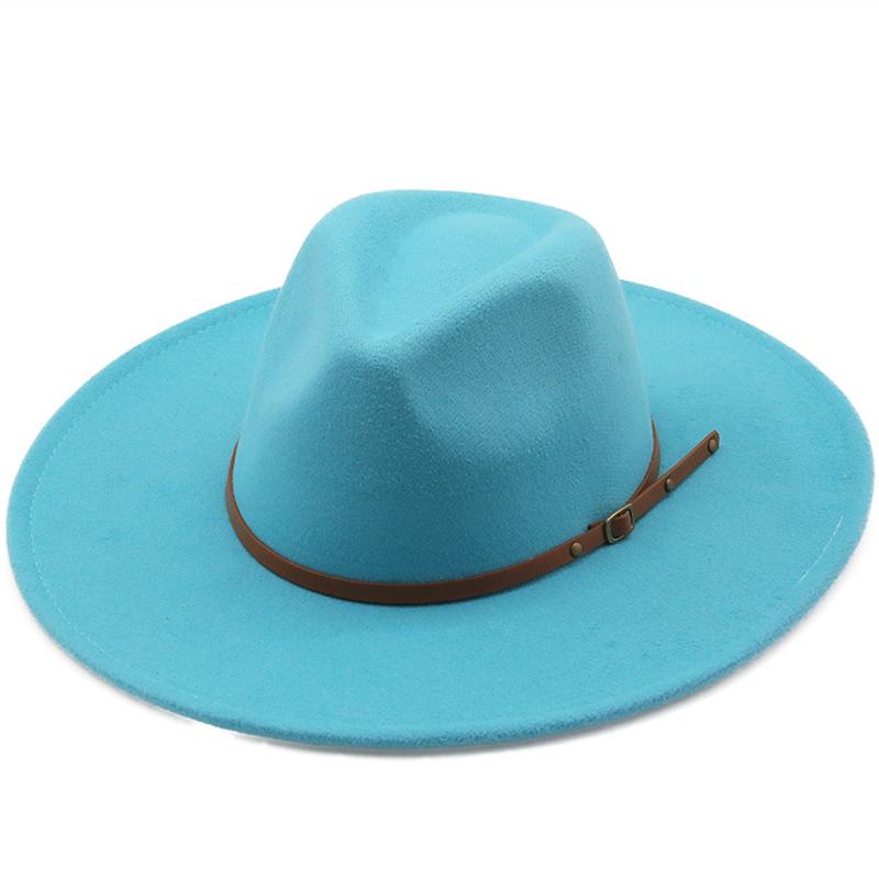 Berets Women's Felt Fedora Hat 9.5cm Wide Brim Wool Panama Cap Autumn Winter Big Along White Brown Hats Cowboy Jazz With BeltBerets Bere, Mz17043-9
Berets Women's Felt Fedora Hat 9.5cm Wide Brim Wool Panama Cap Autumn Winter Big Along White Brown Hats Cowboy Jazz With BeltBerets Bere, Mz17043-9
