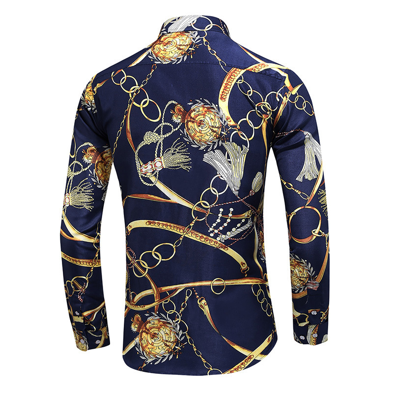 LIFENWENNA 6XL 7XL Shirt Men Fashion Personality Print Long Sleeve s Mens Casual Plus Size Flower Beach Hawaiian 220322