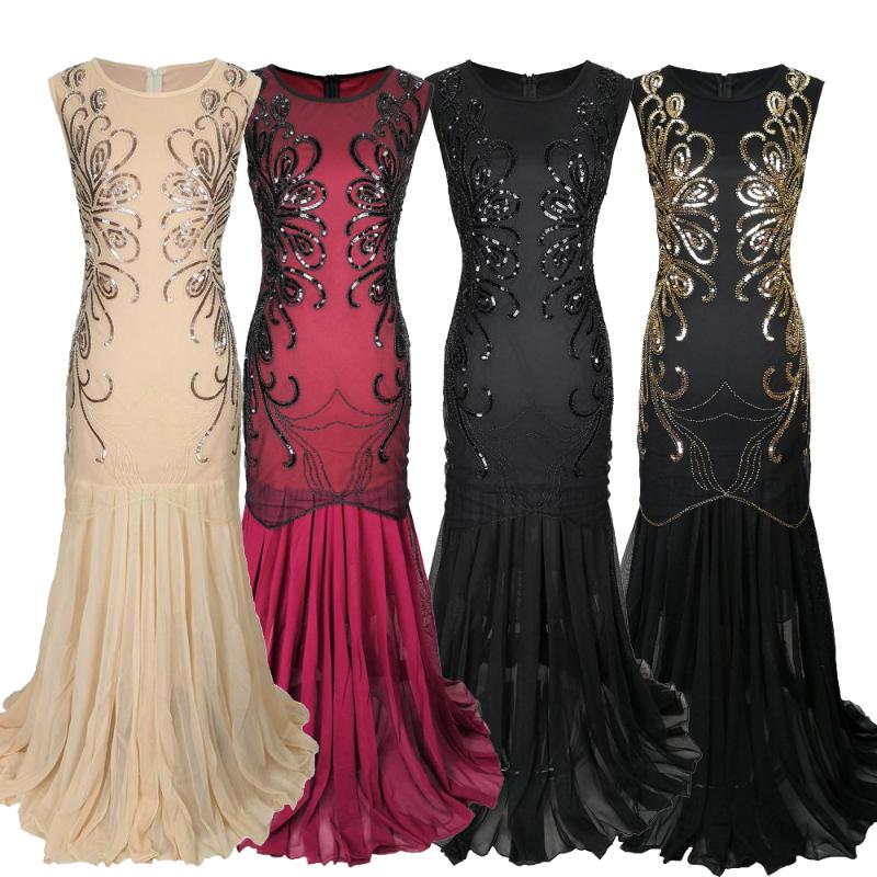 Party Dresses 1920s Tulle Evening Dress Beaded Embroidery Retro Floor-length Chiffon Prom Gown O-neck Mermaid Great Gatsby DressParty Dresse, Black
Party Dresses 1920s Tulle Evening Dress Beaded Embroidery Retro Floor-length Chiffon Prom Gown O-neck Mermaid Great Gatsby DressParty Dresse, Black
