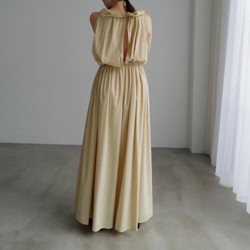 Casual Dresses Two Style High Elstic Waist Robe Femme Femininno Sexy Open Back Sleeveless Summer Dress Women Elegant Temperament VestidosCas, Apricot
Casual Dresses Two Style High Elstic Waist Robe Femme Femininno Sexy Open Back Sleeveless Summer Dress Women Elegant Temperament VestidosCas, Apricot