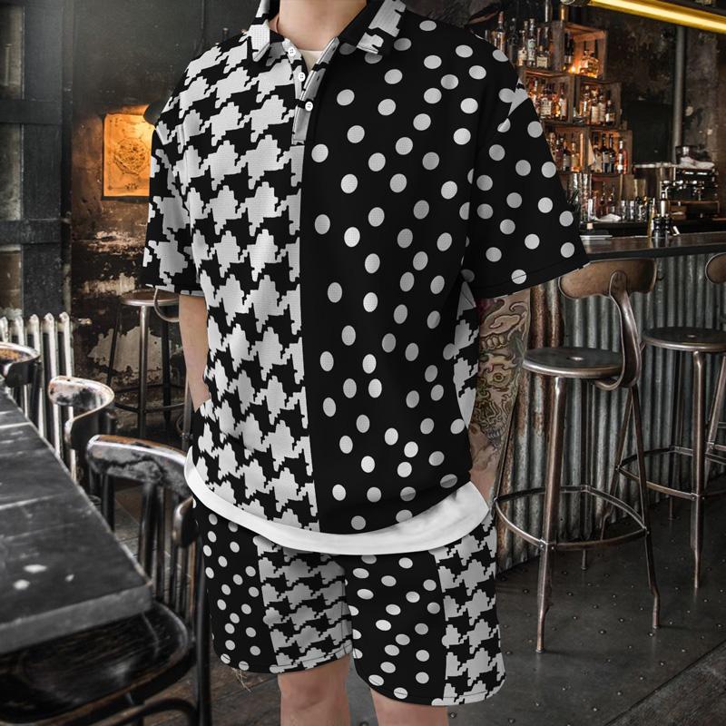Men's Tracksuits Fashion Simple Loose Houndstooth 3d Button Shirt Short Sleeve Suit Summer Sports Leisure Lapel Trend Men's ClothingMen', Ttb40-564-1
Men's Tracksuits Fashion Simple Loose Houndstooth 3d Button Shirt Short Sleeve Suit Summer Sports Leisure Lapel Trend Men's ClothingMen', Ttb40-564-1