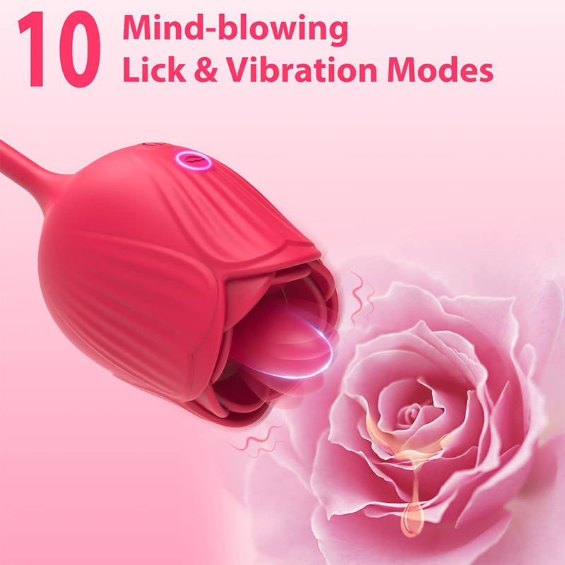 Rose Stretching Vibrators for Women Clitoris Stimulator Oral Tongue Licking Vibrating Love Egg Thrusting Sexy Toy Adults 18 220329