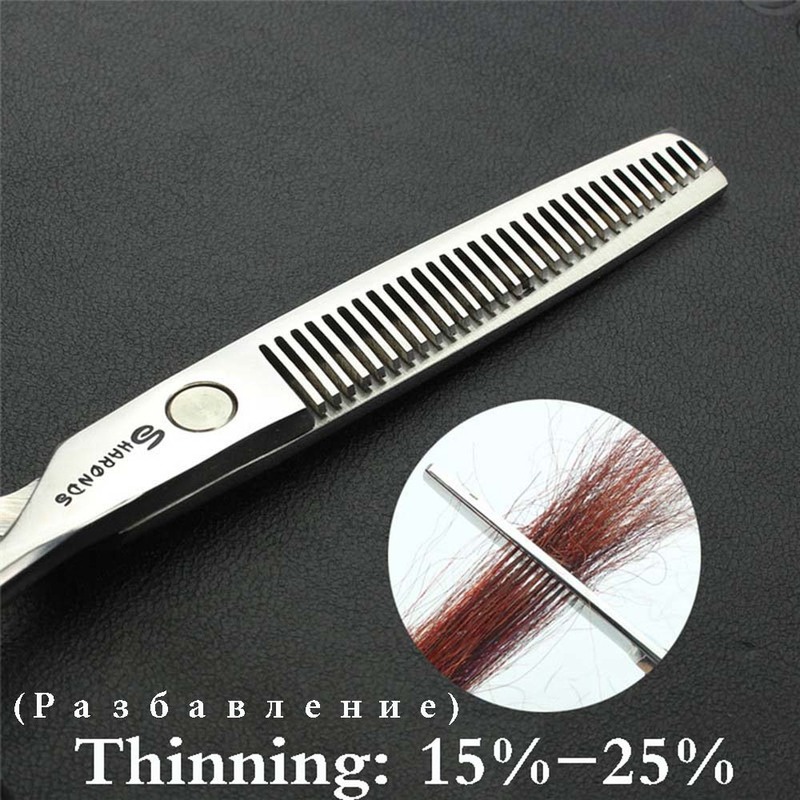 6/6.5 Inch 440C High-end Hair Thinning Scissors Professional Barber Hairdressing Teeth Cutting Shears Kits 220317