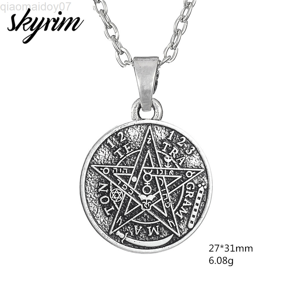 Skyrim Vintage Tetragrammaton Pentagram Wicca Charm Pendant Necklace For Man Amulet Jewelry Accessories Necklaces Gifts L220812
Skyrim Vintage Tetragrammaton Pentagram Wicca Charm Pendant Necklace For Man Amulet Jewelry Accessories Necklaces Gifts L220812