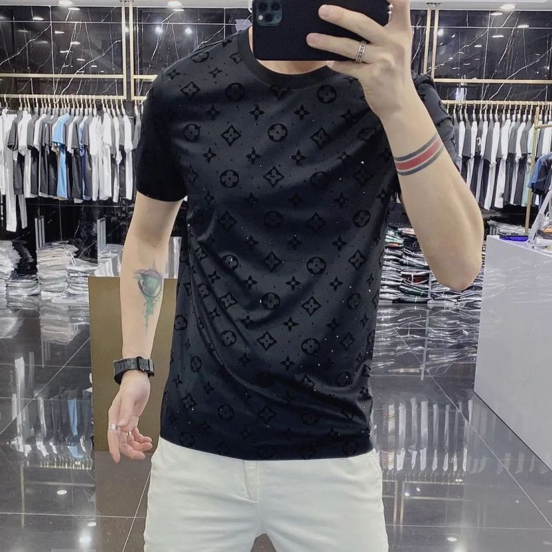 Luxury T-shirt Summer Mens Short Sleeves Fashion Tee Pure cotton high quality shirts Leisure Classic Pattern Size -4XL, Black
Luxury T-shirt Summer Mens Short Sleeves Fashion Tee Pure cotton high quality shirts Leisure Classic Pattern Size -4XL, Black