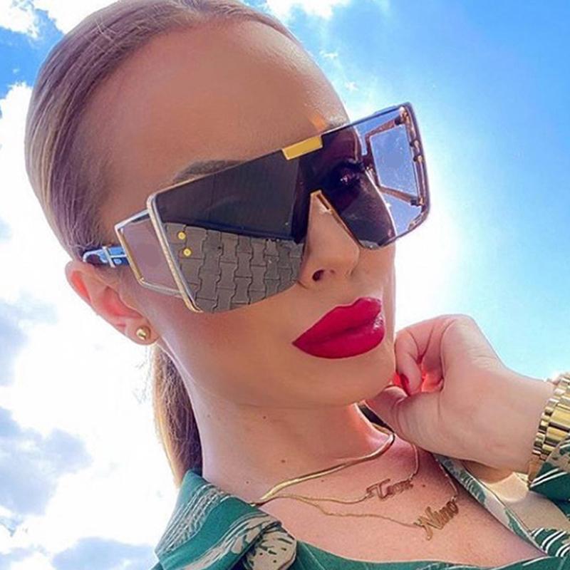 Sunglasses Luxury Oversized One Piece For Women Vintage Big Frame Square Flat Sun Glasses Wide Leg Cool Hip Hop ShadesSunglasses
Sunglasses Luxury Oversized One Piece For Women Vintage Big Frame Square Flat Sun Glasses Wide Leg Cool Hip Hop ShadesSunglasses