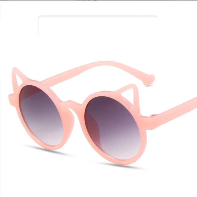 Wholesale Cute Pink Ear Kids Sunglasses Cat Eye Children Glasses Girls Red Black Baby Boys Round Eyeglasses Party Eyewear Z260305