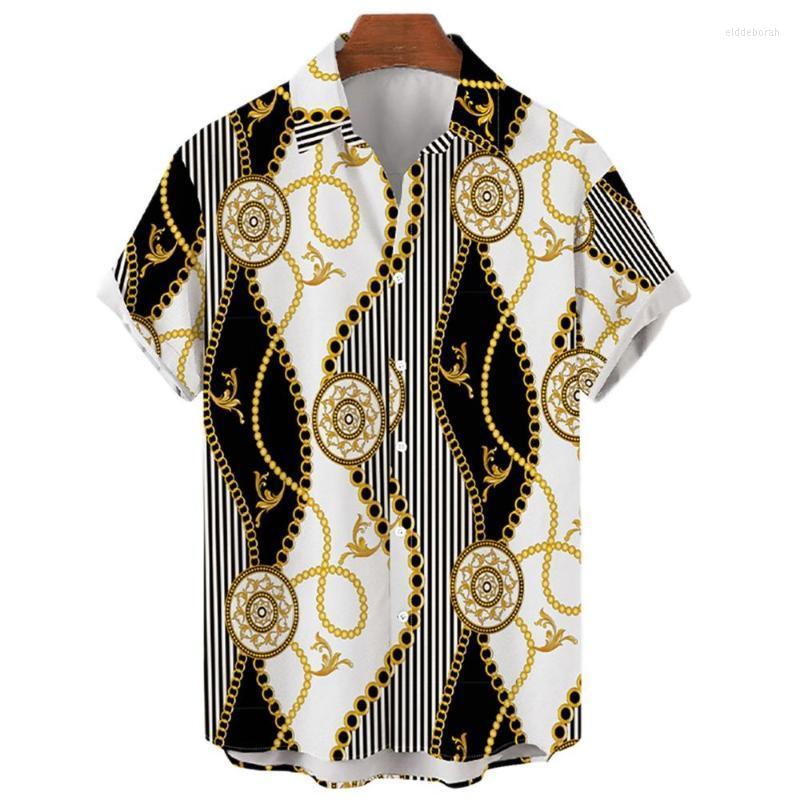 Men' Casual Shirts Hawaiian Man Short Sleeve Camicias Single Button Loose Oversize Shirt 3d Gold Necklace Printed Holiday TopMen' Eldd22, Ofsy-01105
Men' Casual Shirts Hawaiian Man Short Sleeve Camicias Single Button Loose Oversize Shirt 3d Gold Necklace Printed Holiday TopMen' Eldd22, Ofsy-01105
