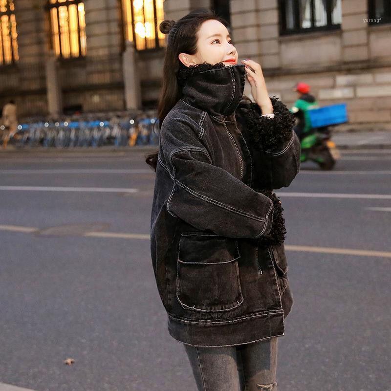 Women' Jackets Big Pocket Denim Jacket Women Plus Velvet Thickening 2022 Winter Lamb Wool Coat Zipper Cotton Clothing Trend, Black
Women' Jackets Big Pocket Denim Jacket Women Plus Velvet Thickening 2022 Winter Lamb Wool Coat Zipper Cotton Clothing Trend, Black
