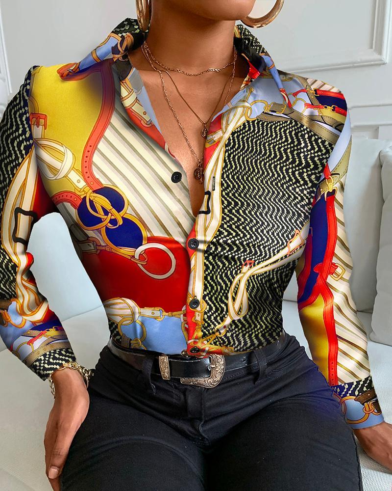 Women' Blouses & Shirts 2022 Women Casual Autumn Turn-down Collar Chiffon Blouse Scarf Print Colorblock Buttoned Long Sleeve Shirt, Yellow
Women' Blouses & Shirts 2022 Women Casual Autumn Turn-down Collar Chiffon Blouse Scarf Print Colorblock Buttoned Long Sleeve Shirt, Yellow