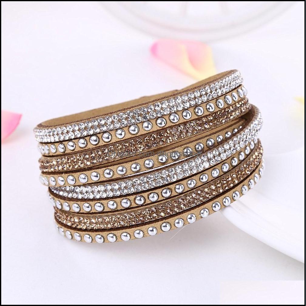 Beaded Strands Bracelets Jewelry Mix Color Whole Sale Mtilayer Leather Wrap Bracelet For Women Crystal Simple Dei Dhoji
Beaded Strands Bracelets Jewelry Mix Color Whole Sale Mtilayer Leather Wrap Bracelet For Women Crystal Simple Dei Dhoji