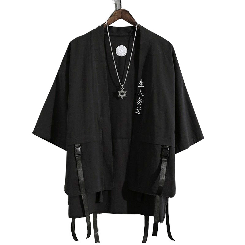 Summer Men's Haori Cardigan Kimono Men Shirt Samurai Japanese Clothing Robes Loose Yukata Shirts Streetwear Asia Clothes Camisas 220322