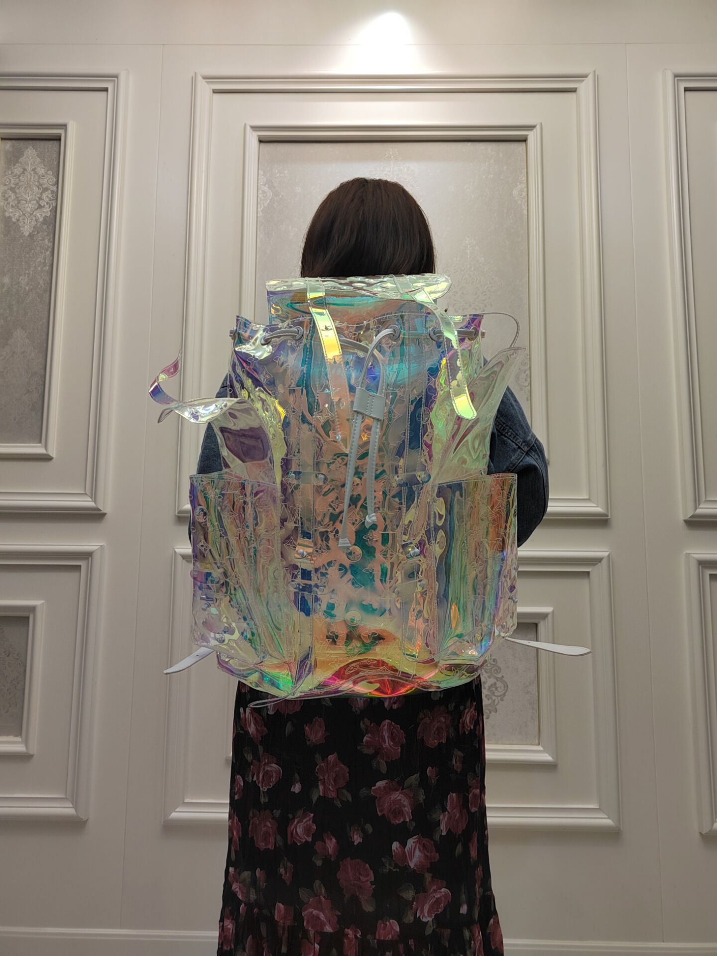 fashion luxury ladies backpack transparent comfortable casual men and women crystal transparent backpacks model M53286, Clear
fashion luxury ladies backpack transparent comfortable casual men and women crystal transparent backpacks model M53286, Clear