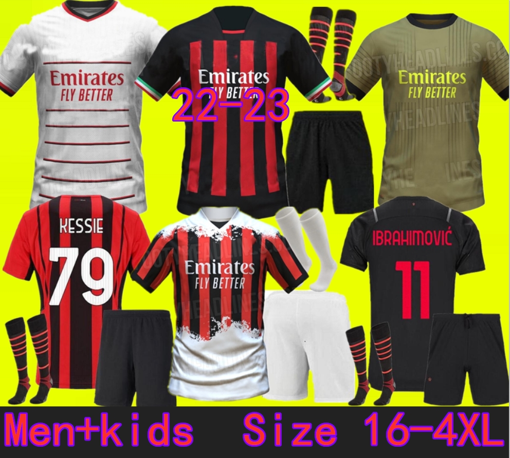 Size 16-4XL 22 23 Soccer jerseys AC TOMORI GIROUD IBRAHIMOVIC R.LEAO LAZETIC Fourth 4th kit 2021 2022 TONALI A.REBIC Kessie theo brahim Men kids full set football, 22/23 third
Size 16-4XL 22 23 Soccer jerseys AC TOMORI GIROUD IBRAHIMOVIC R.LEAO LAZETIC Fourth 4th kit 2021 2022 TONALI A.REBIC Kessie theo brahim Men kids full set football, 22/23 third