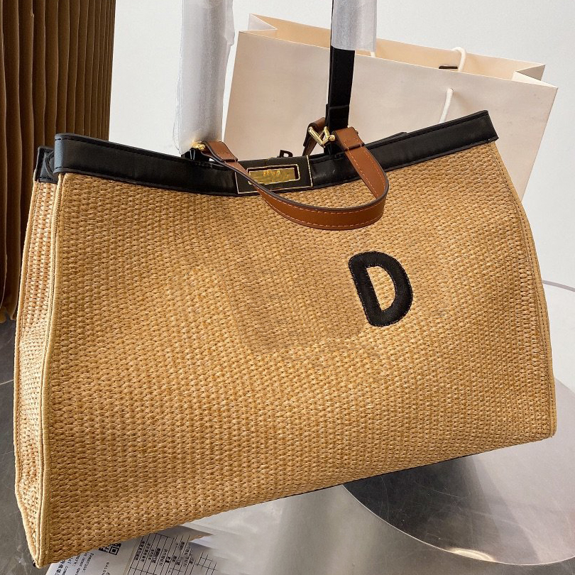 2022 New Large capacity straw bag womens spring and summer beach vacation Shoulder 5 Solid color high-quality Fashion commuter Tote Bag
2022 New Large capacity straw bag womens spring and summer beach vacation Shoulder 5 Solid color high-quality Fashion commuter Tote Bag