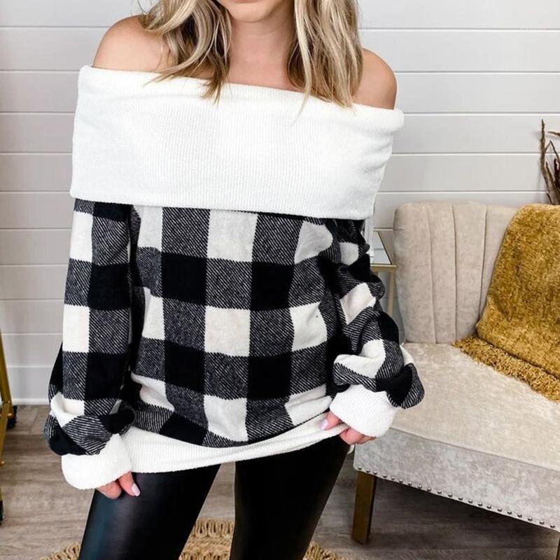 Winter Warm Ladies Sweatshirts Fashion Women Personality Off Shoulder Lapel Plaid Printing Long Sleeves Sweatshirt Women' Hoodies, Black
Winter Warm Ladies Sweatshirts Fashion Women Personality Off Shoulder Lapel Plaid Printing Long Sleeves Sweatshirt Women' Hoodies, Black