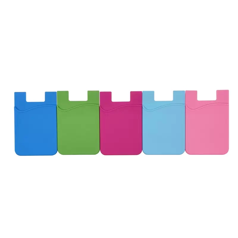 Silicone Wallet holders Cash Pocket Sticker 3M Glue Adhesive Stickon ID Holder Pouch For Mobile Phone XDJ197