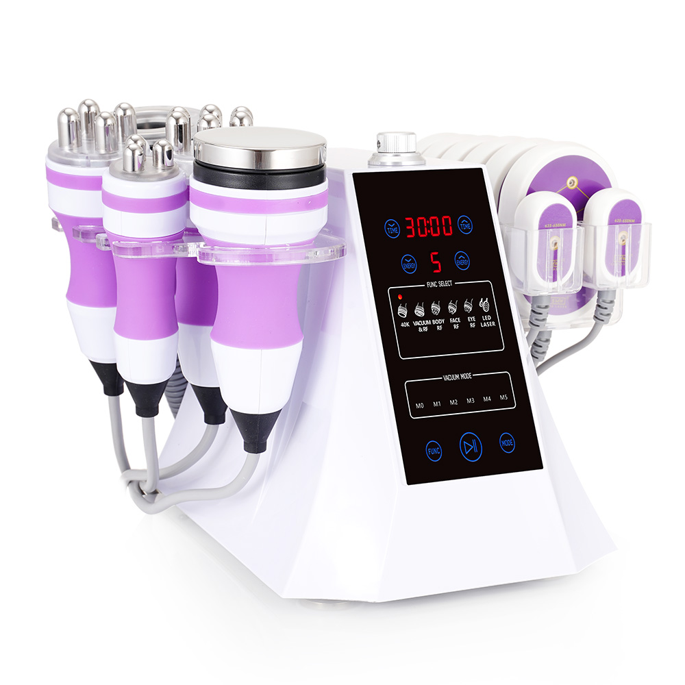 Ultrasonic 6 in 1 Cavitation 2.0 RF Radio Frequency Fat Burning Lipolaser Cellulite Reduction Machine