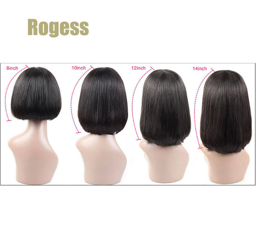 Fashion Mechanism Brazilian Human Hair Wig BOBO Micro Wave Beautiful and Generous Natural color Short Straight wigs