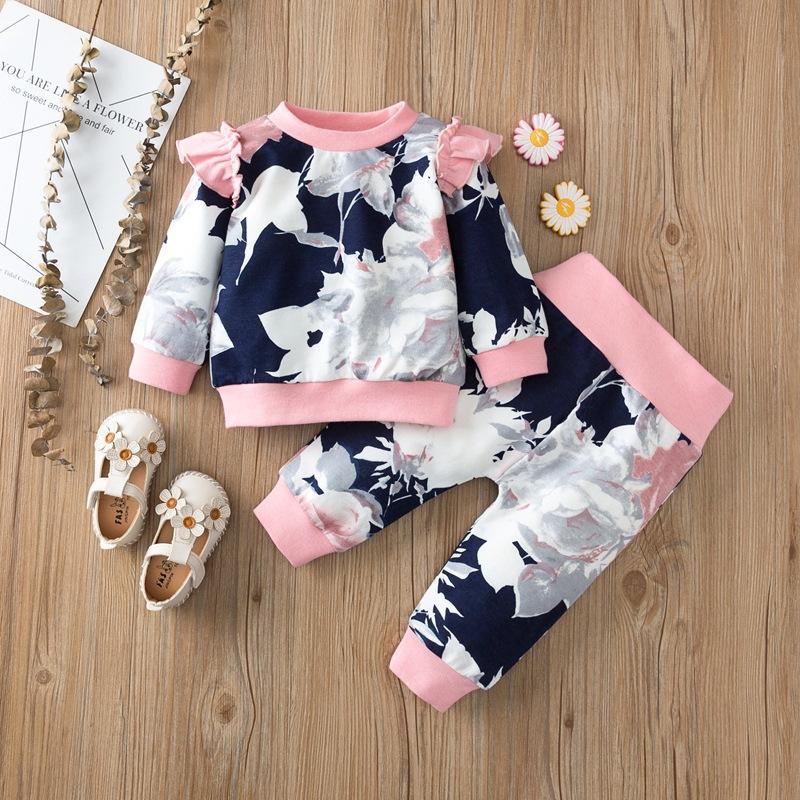 Clothing Sets Born Autumn Print Top + Pants Clothes Set Baby Girls Pink Ruffle Floral Suit Infant Toddler Sweet Fashion Outfits
Clothing Sets Born Autumn Print Top + Pants Clothes Set Baby Girls Pink Ruffle Floral Suit Infant Toddler Sweet Fashion Outfits